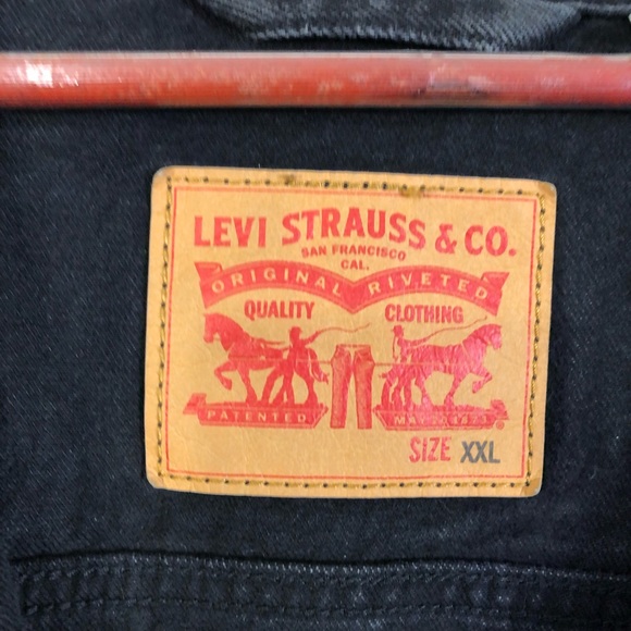 Gold Rhinestone Stag Deer Throne of Glass Hand Painted Black Jean Jacket - Picture 16 of 17